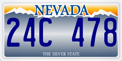 NV license plate 24C478