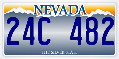 NV license plate 24C482