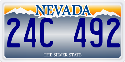 NV license plate 24C492