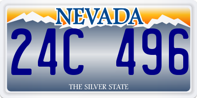 NV license plate 24C496