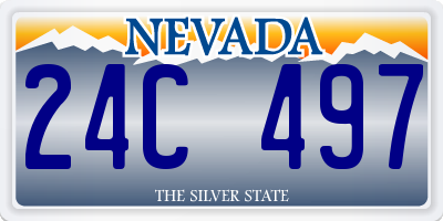 NV license plate 24C497