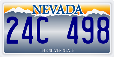 NV license plate 24C498