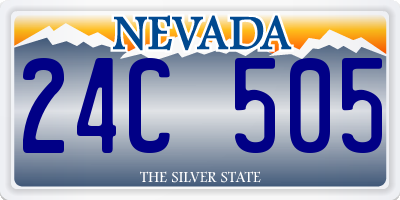 NV license plate 24C505