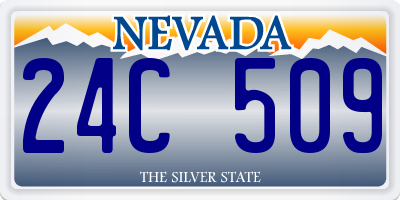 NV license plate 24C509