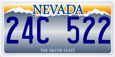 NV license plate 24C522