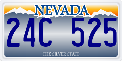 NV license plate 24C525