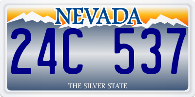 NV license plate 24C537