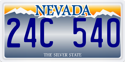 NV license plate 24C540