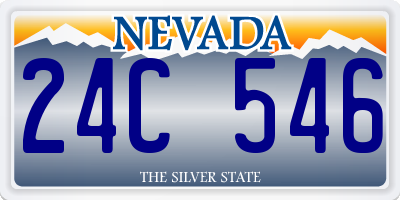 NV license plate 24C546