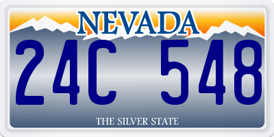 NV license plate 24C548