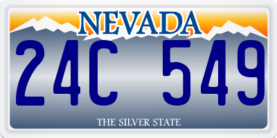 NV license plate 24C549