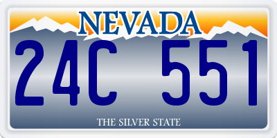 NV license plate 24C551