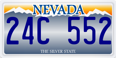 NV license plate 24C552