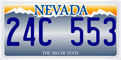 NV license plate 24C553