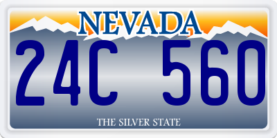 NV license plate 24C560