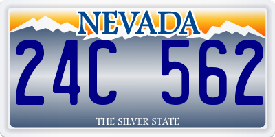 NV license plate 24C562