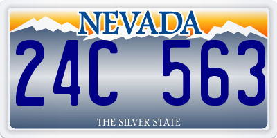 NV license plate 24C563