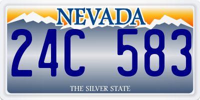 NV license plate 24C583