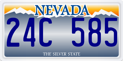 NV license plate 24C585