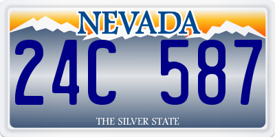 NV license plate 24C587