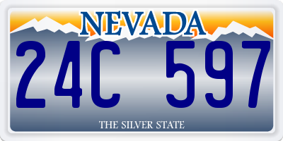 NV license plate 24C597