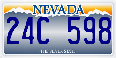 NV license plate 24C598