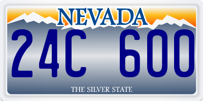 NV license plate 24C600