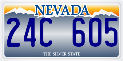 NV license plate 24C605