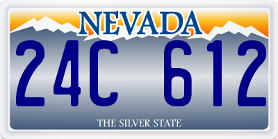 NV license plate 24C612