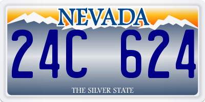 NV license plate 24C624