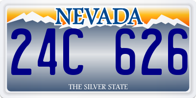 NV license plate 24C626