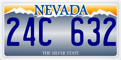 NV license plate 24C632