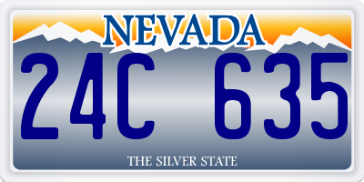 NV license plate 24C635