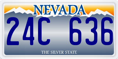 NV license plate 24C636