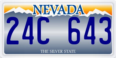 NV license plate 24C643