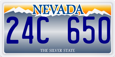 NV license plate 24C650