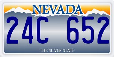 NV license plate 24C652