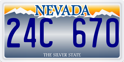 NV license plate 24C670