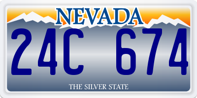 NV license plate 24C674