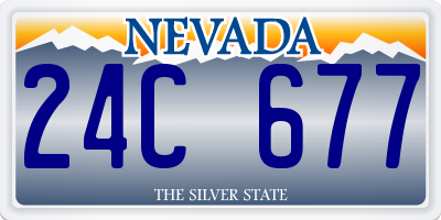 NV license plate 24C677