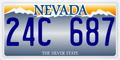 NV license plate 24C687
