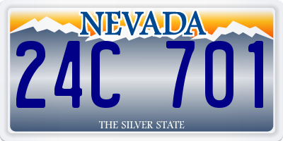 NV license plate 24C701