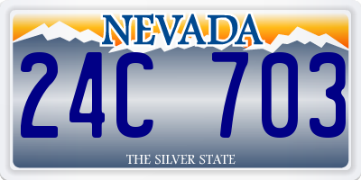 NV license plate 24C703