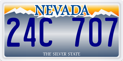 NV license plate 24C707