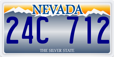 NV license plate 24C712