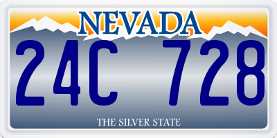 NV license plate 24C728