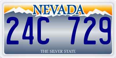 NV license plate 24C729