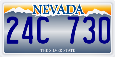 NV license plate 24C730