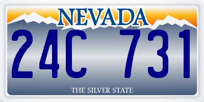 NV license plate 24C731