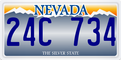 NV license plate 24C734